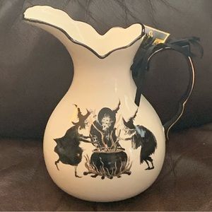 Spooky Night Witch’s Brew 88oz Halloween Pitcher Witches Cauldron Raven Pumpkin